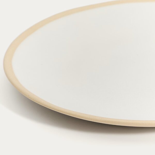 Kave Home Béžový keramický dezertní talíř Azir 23 cm