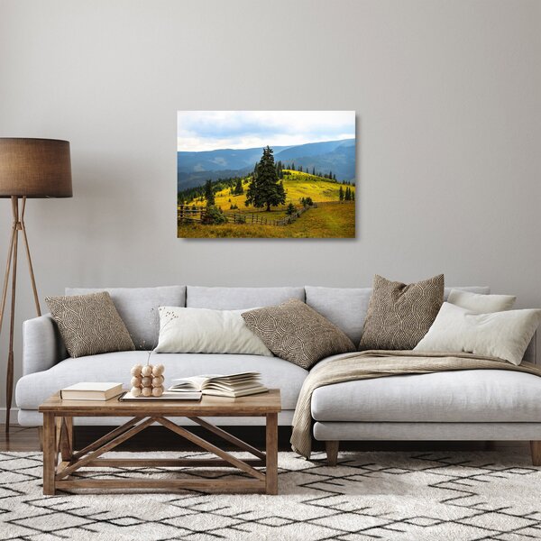 Skleněný obraz - Horská louka (70x50 cm)
