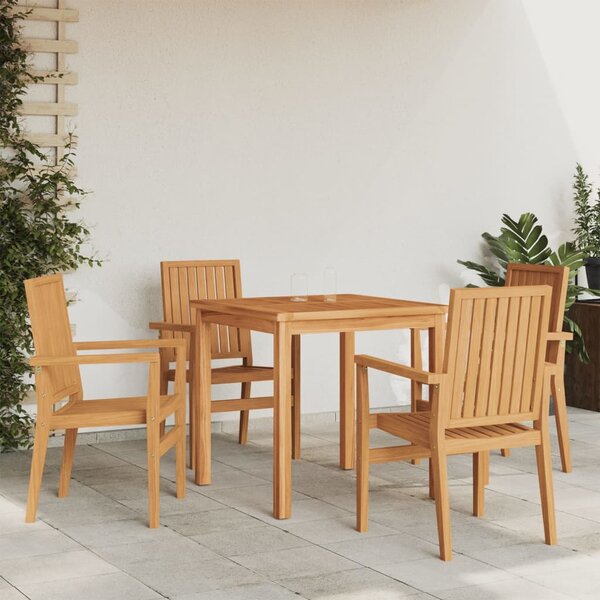 Stohovatelné zahradní židle 4 ks 56,5x57,5x91 cm masivní teak 3157901