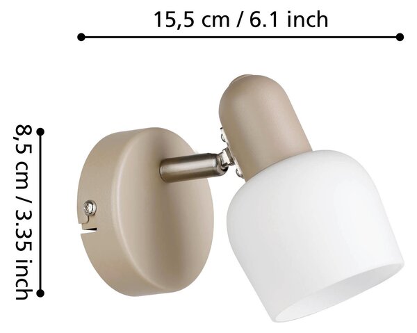 BODOVÉ SVÍTIDLO, 8.5/12.5/15 cm Eglo - Online Only svítidla, Online Only