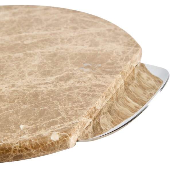 Kave Home Béžový mramorový servírovací podnos Adoma 25 x 30 cm