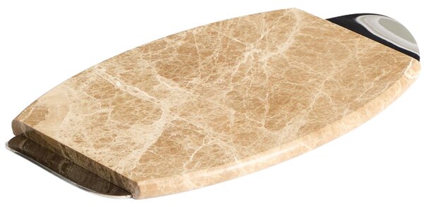 Kave Home Béžový mramorový servírovací podnos Adoma 39,5 x 21 cm