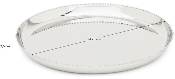 Kave Home Nerezový tác Nirela Ø 28 cm