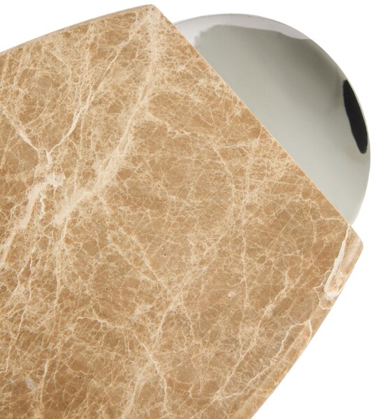 Kave Home Béžový mramorový servírovací podnos Adoma 39,5 x 21 cm