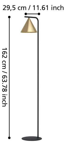 STOJACÍ LAMPA, 29,5/22/162 cm Eglo - Online Only svítidla, Online Only