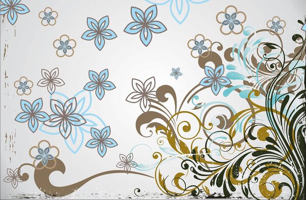 Postershop Fototapeta vliesová: Malované květiny (1) - 152,5x104 cm