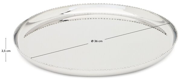 Kave Home Nerezový tác Nirela Ø 36 cm