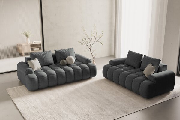 -25 % Dny MOMENTI– Cosmopolitan Design Šedá dvoumístná pohovka Linz 175 cm