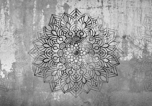 Postershop Fototapeta vliesová: Tribal květina - 152,5x104 cm