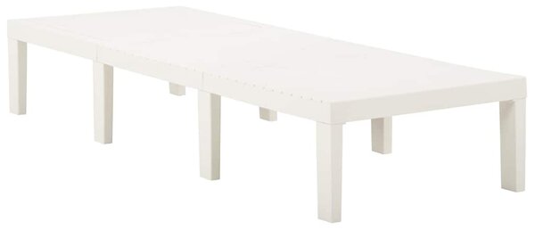 Zahradní lehátko plast bílé 315826