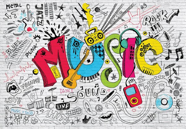 Postershop Fototapeta vliesová: MUSIC - 368x254 cm