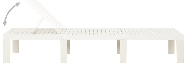 Zahradní lehátko plast bílé 315826