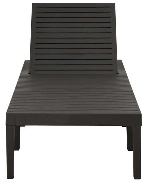 Zahradní lehátko plast antracitové 315827