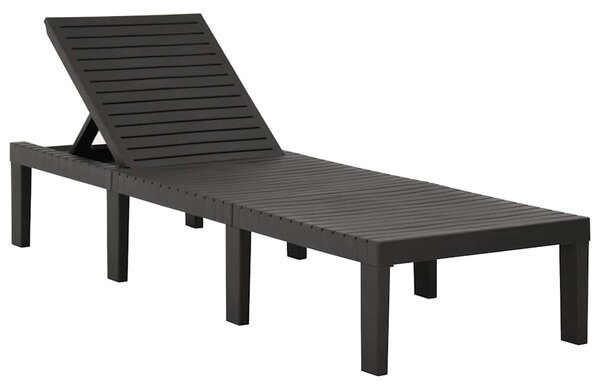 Zahradní lehátko plast antracitové 315827