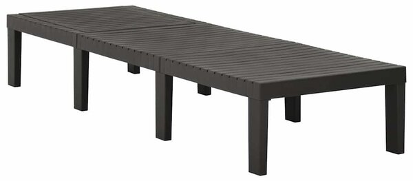 Zahradní lehátko plast antracitové 315827