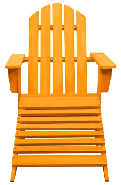 Zahradní židle Adirondack s podnožkou masivní jedle oranžová 315868