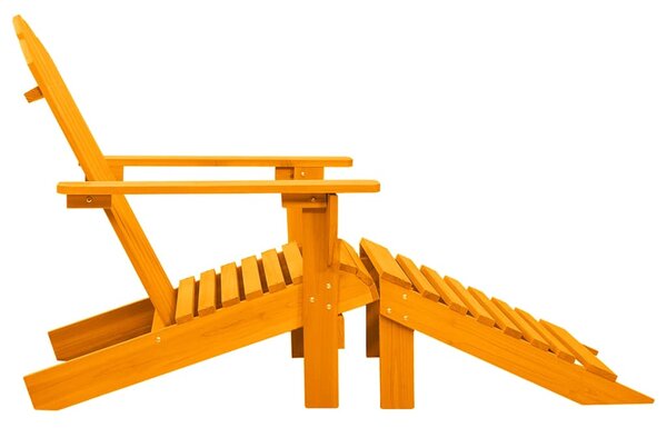 Zahradní židle Adirondack s podnožkou masivní jedle oranžová 315868