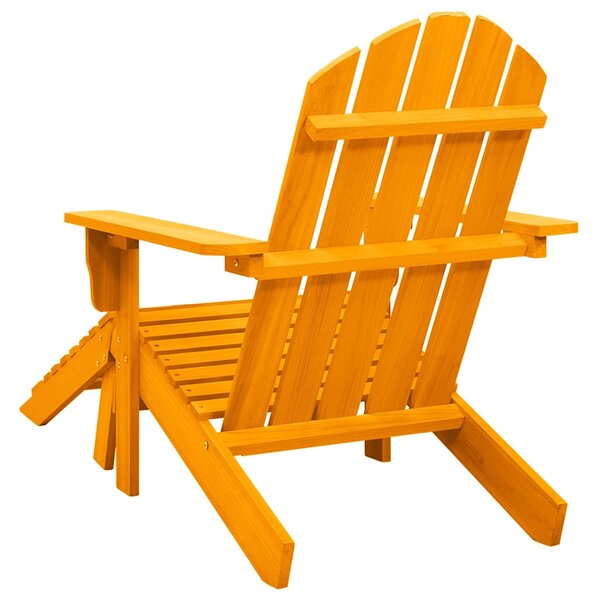 Zahradní židle Adirondack s podnožkou masivní jedle oranžová 315868