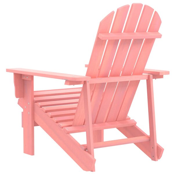 Zahradní židle Adirondack masivní jedlové dřevo růžová 315877
