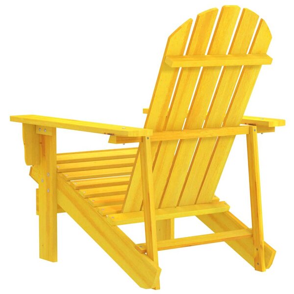 Zahradní židle Adirondack masivní jedlové dřevo žlutá 315874