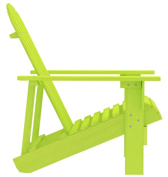 Zahradní židle Adirondack masivní jedlové dřevo zelená 315876