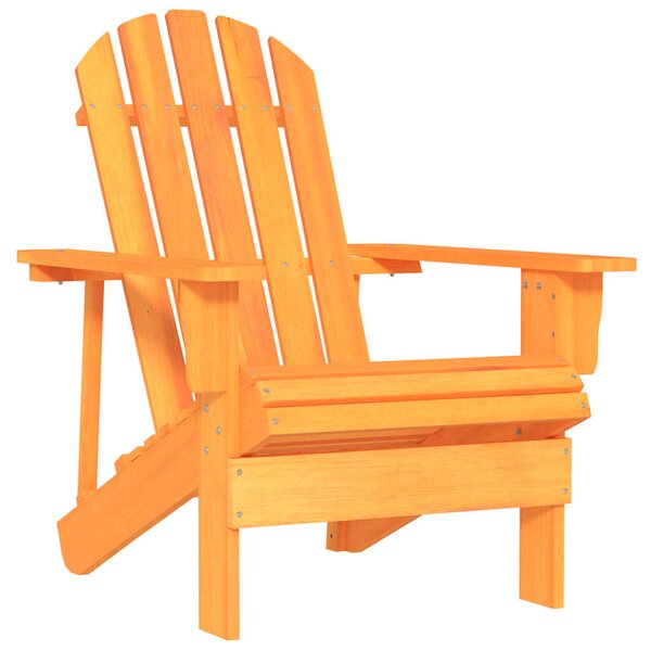 Zahradní židle Adirondack masivní jedlové dřevo oranžová 315878