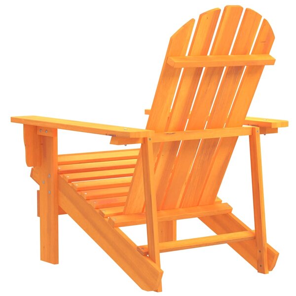 Zahradní židle Adirondack masivní jedlové dřevo oranžová 315878
