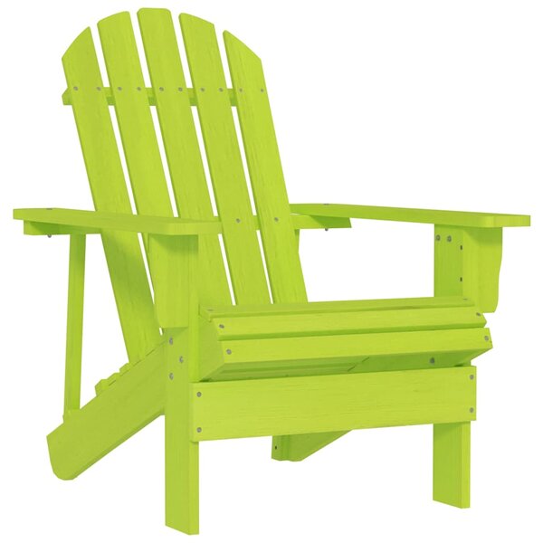 Zahradní židle Adirondack masivní jedlové dřevo zelená 315876