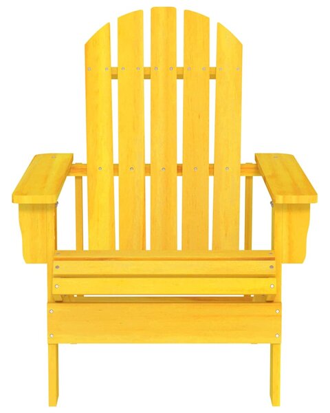 Zahradní židle Adirondack masivní jedlové dřevo žlutá 315874