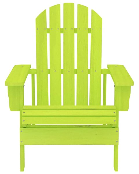 Zahradní židle Adirondack masivní jedlové dřevo zelená 315876