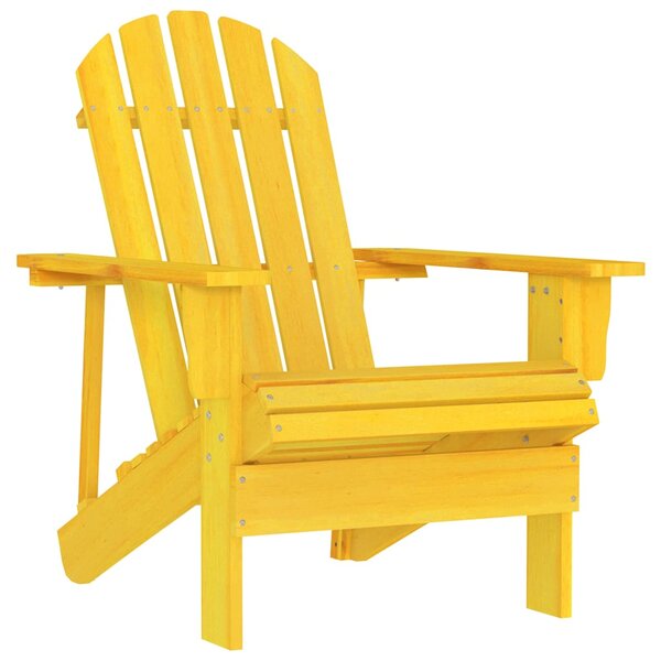 Zahradní židle Adirondack masivní jedlové dřevo žlutá 315874