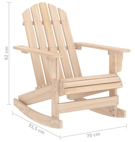 Zahradní houpací křeslo Adirondack masivní jedlové dřevo 315882