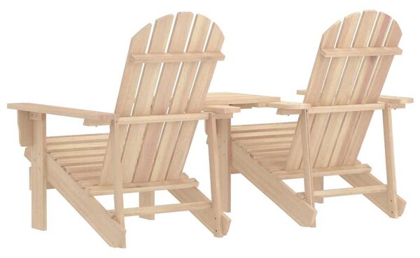 Zahradní židle Adirondack s čajovým stolkem masivní jedle 315892