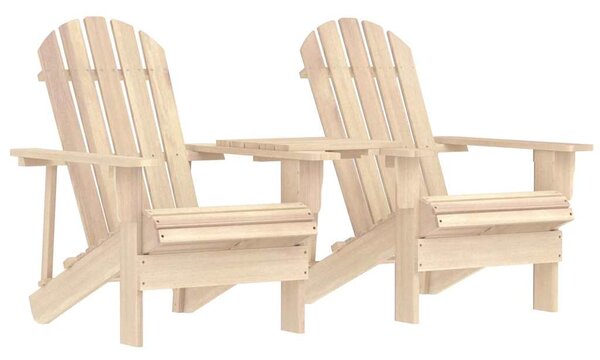Zahradní židle Adirondack s čajovým stolkem masivní jedle 315892
