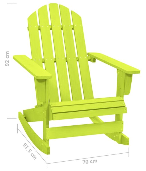 Zahradní houpací křeslo Adirondack masivní jedlové dřevo zelené 315886
