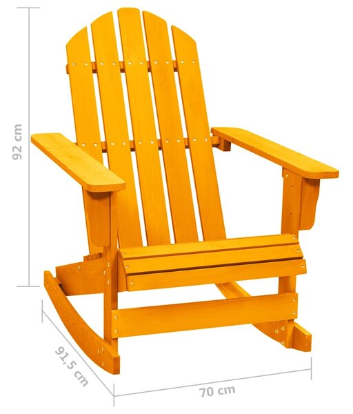 Zahradní houpací křeslo Adirondack masivní jedle oranžové 315888
