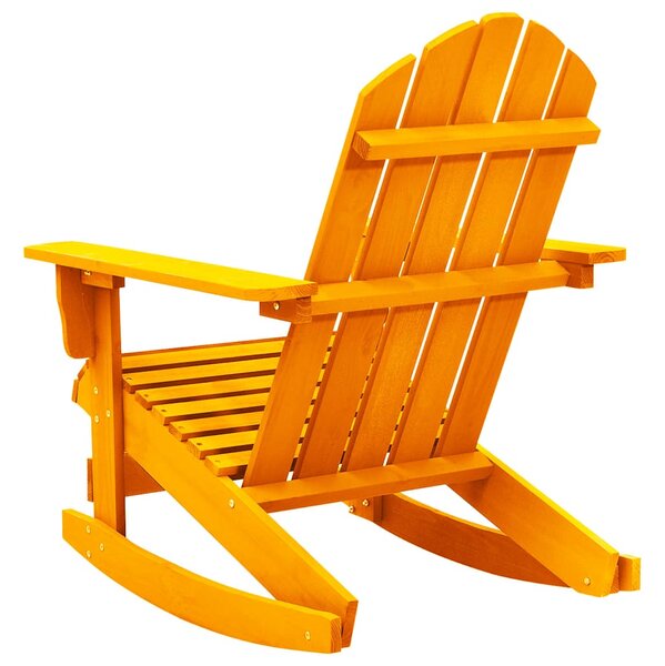 Zahradní houpací křeslo Adirondack masivní jedle oranžové 315888