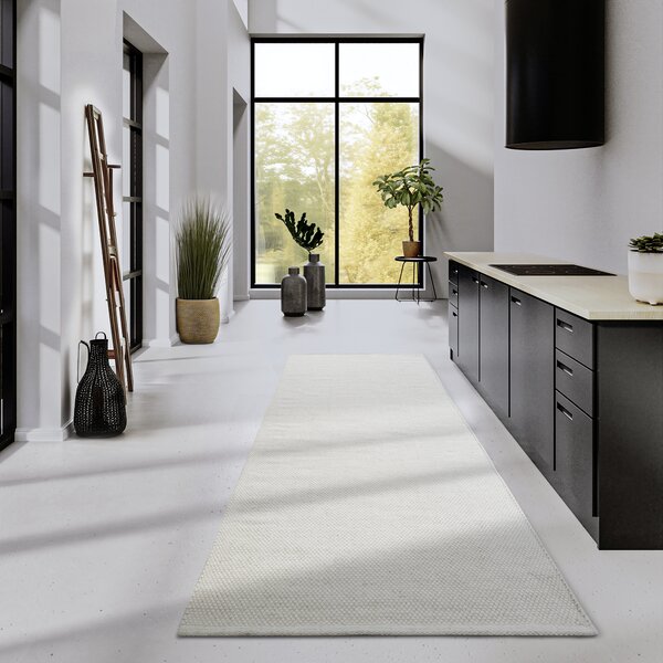 ELLE Decoration, Běhoun Delhi 106052 White z kolekce Elle, 80x200, bílá, chodba / předsíň