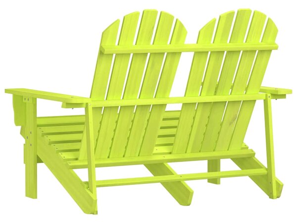 2místná zahradní židle Adirondack masivní jedlové dřevo zelená 315906