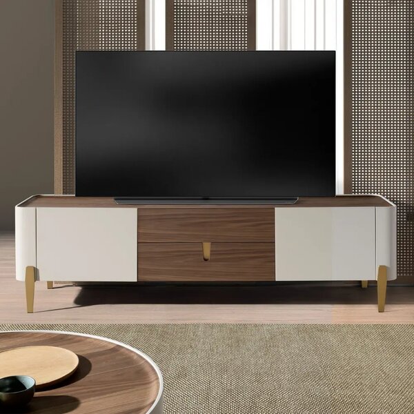Angel Cerdá Ořechový TV stolek No. 3275, 200 x 47 cm