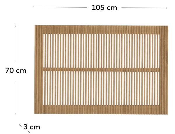 Kave Home Dubové čelo k posteli Beyla 90 cm