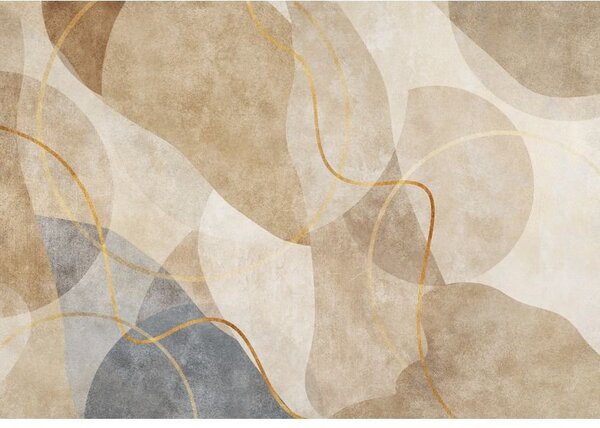 Postershop Fototapeta vliesová: Art abstraction boho gold - 416x254 cm
