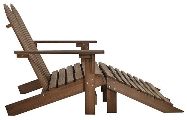 2místná zahradní židle Adirondack s podnožkou jedle hnědá 315911