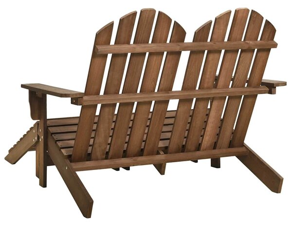 2místná zahradní židle Adirondack s podnožkou jedle hnědá 315911