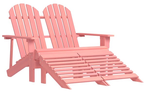 2místná zahradní židle Adirondack s podnožkou jedle růžová 315917