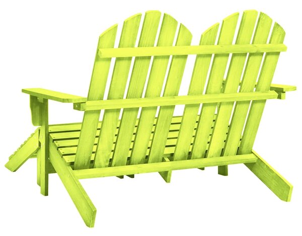2místná zahradní židle Adirondack s podnožkou jedle zelená 315916