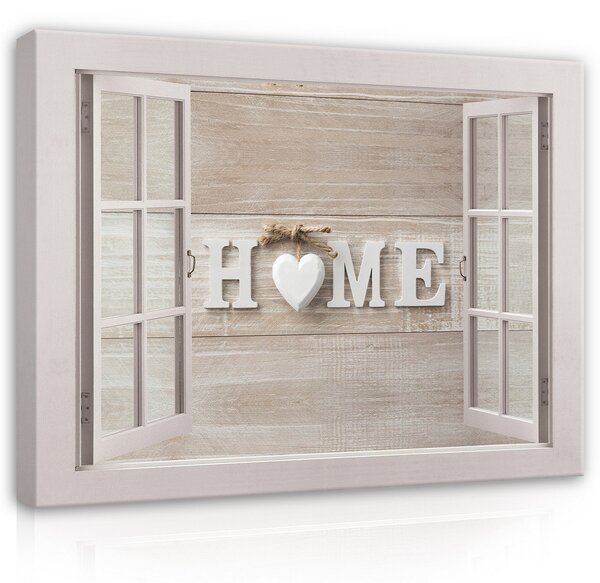 Postershop Obraz na plátně: View window 3D Home (1) - 100x75 cm