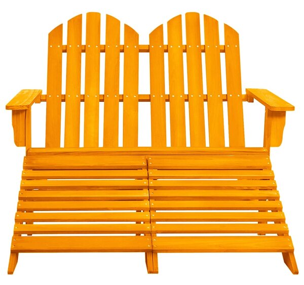 2místná zahradní židle Adirondack s podnožkou jedle oranžová 315918