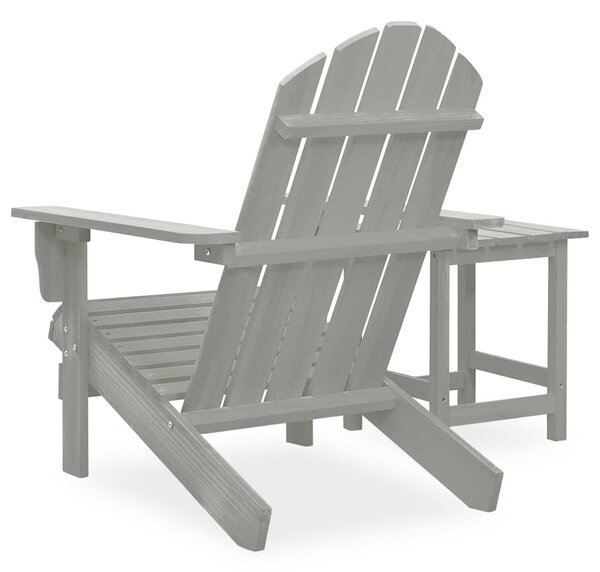Zahradní židle Adirondack se stolkem masivní jedlové dřevo šedá 315920