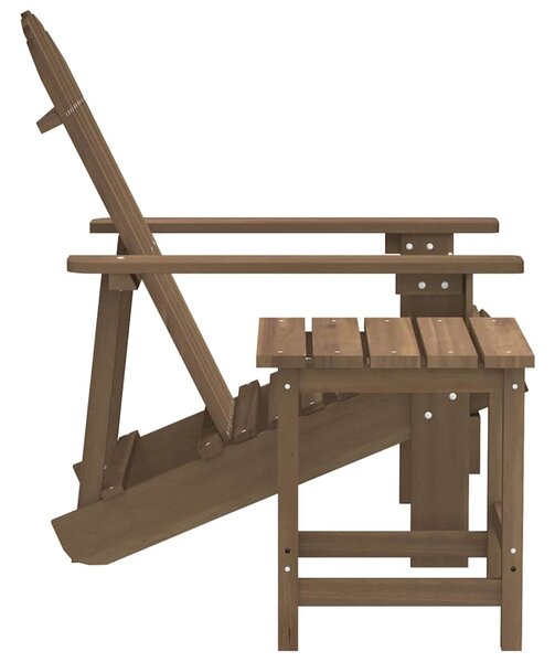 Zahradní židle Adirondack se stolkem masivní jedle hnědá 315921